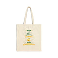 Canvas Tote Bag — "When Life Gives You Lemons Make Limoncello" Lemon Market Tote