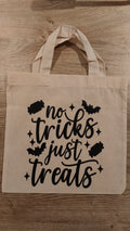 No tricks just treats tote bag