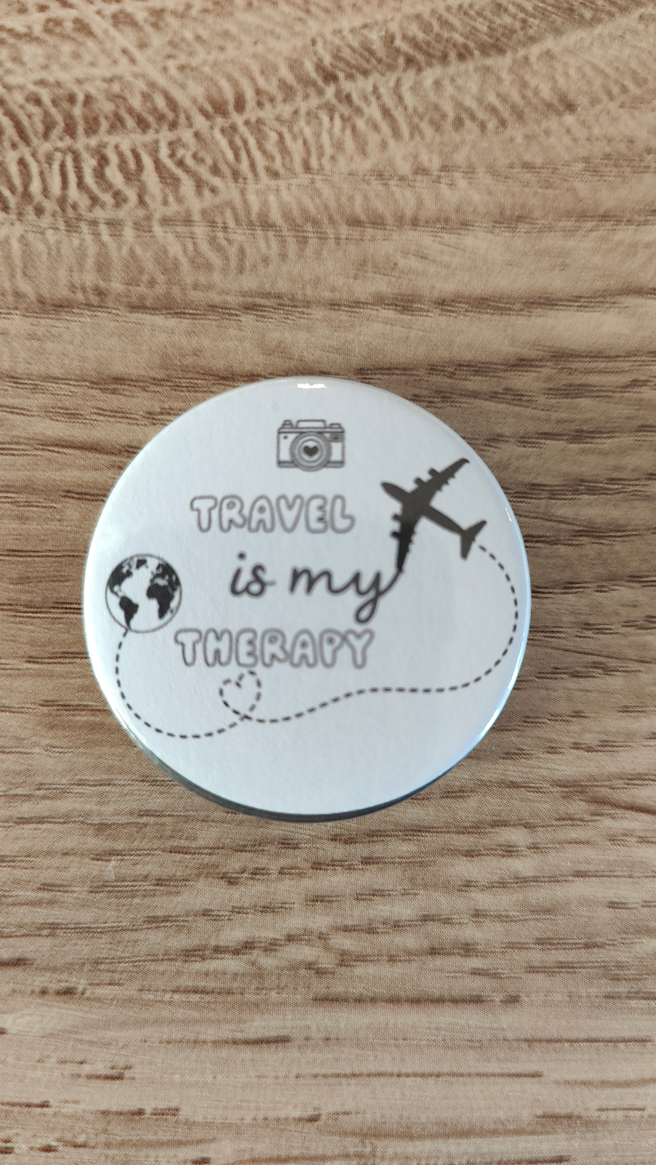 Badge - Travel is my therapy