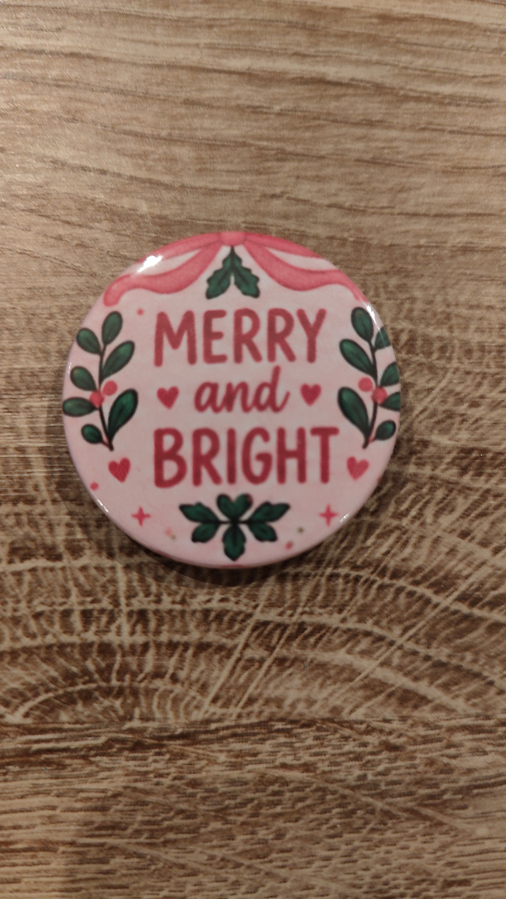 Merry and Bright Christmas Badge
